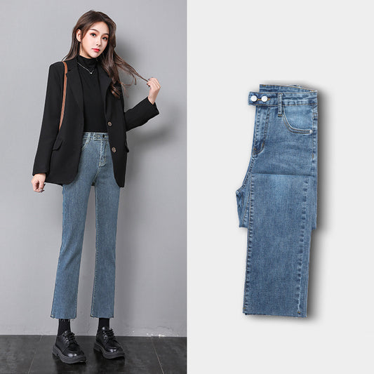 Women's Straight-leg Jeans Summer Spring And Autumn Clothes